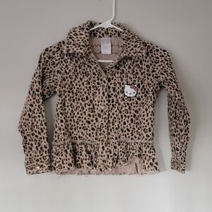 Hello Kitty LEOPARD print DENIM jacket 7 Years Old.